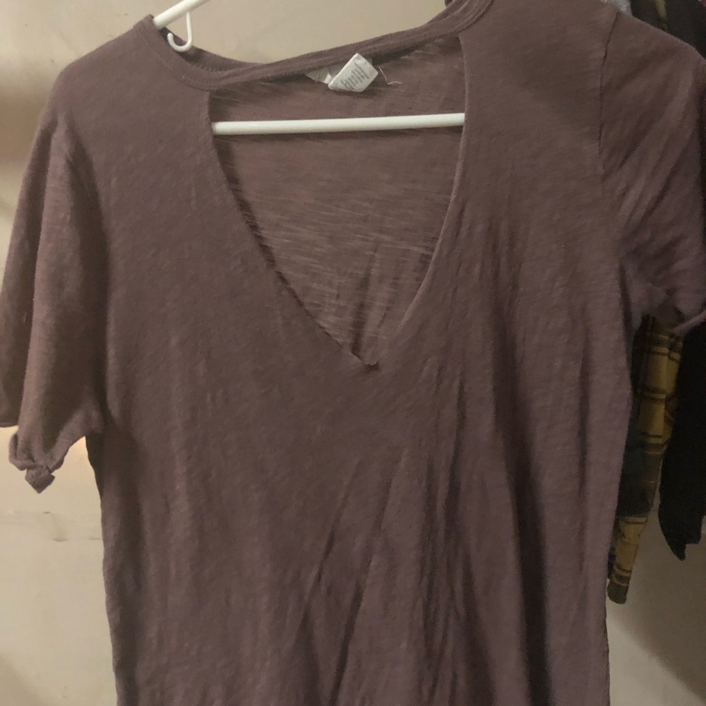 Purple cut out tee
